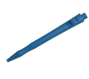 Caneta detetável HD Retrátil – Cor (azul) – Cor Tinta (azul), Sem Clip, Pack 50