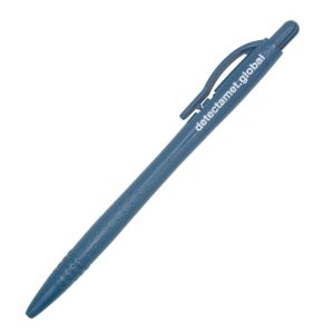 Caneta económica retrátil, tinta azul, cx 50 unid´s