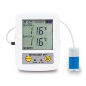 ThermaData® Pharm WiFi Thermistor Logger TD2F LCD (2 Temperature Sensors)
