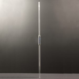 Pipeta volumétrica, classe A, marcação azul, 1 traço, 5 ml