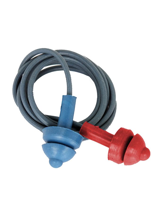 Detect Earplugs Blue Cord. 1 Blue/1 Red Plug 2 Flange Box200