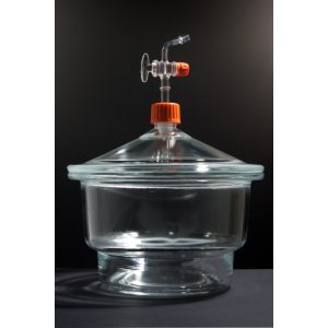 Dessecador com tampa, torneira e placa de porcelana, ø 250 mm