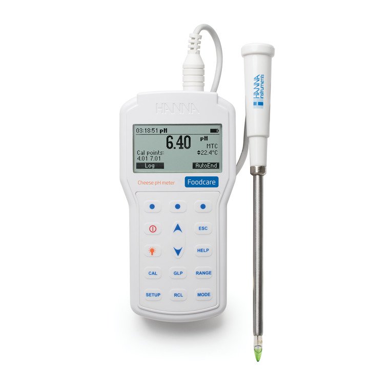 Medidor de pH/temperatura Foodcare para queijo