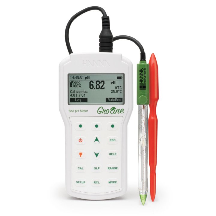 Medidor de pH profissional GroLine para solo