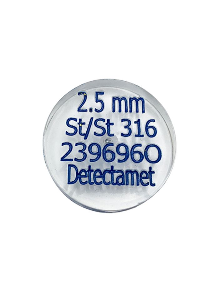 Metal Detector Test Puck, Clear Acrylic, Não Ferroso, 2 mm